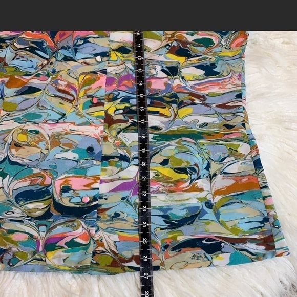 Vintage Lanvin silk shirt Jackson pollack button up - Picture 11 of 14